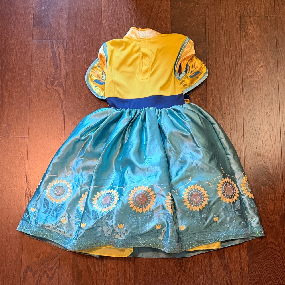 Kids Frozen (Anna’s Coronation) Blue and Yellow Costume Dress - Picture 2 of 4
